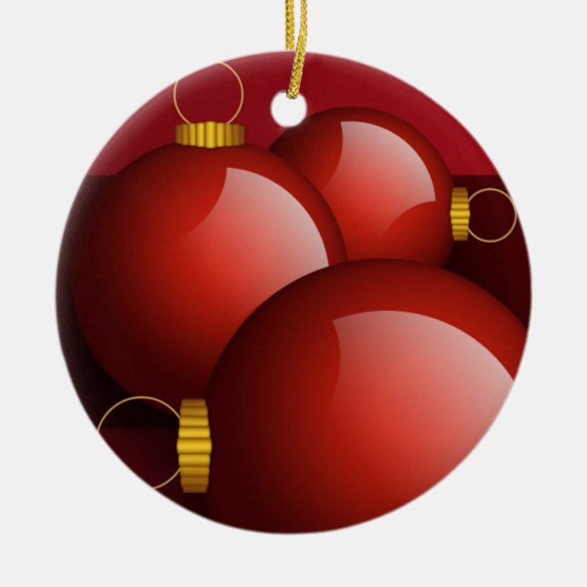 Christmas röd ornament (Framsidan)