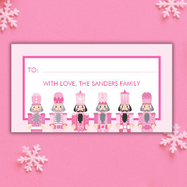 CHRISTMAS ROSA NUTCRACKER GIFT STICKER ADRESSETIKETT