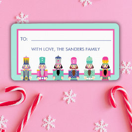 CHRISTMAS ROSA NUTCRACKER GIFT STICKER ADRESSETIKETT