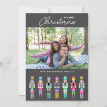 CHRISTMAS ROSA NUTCRACKER PHOTO GREETING Card