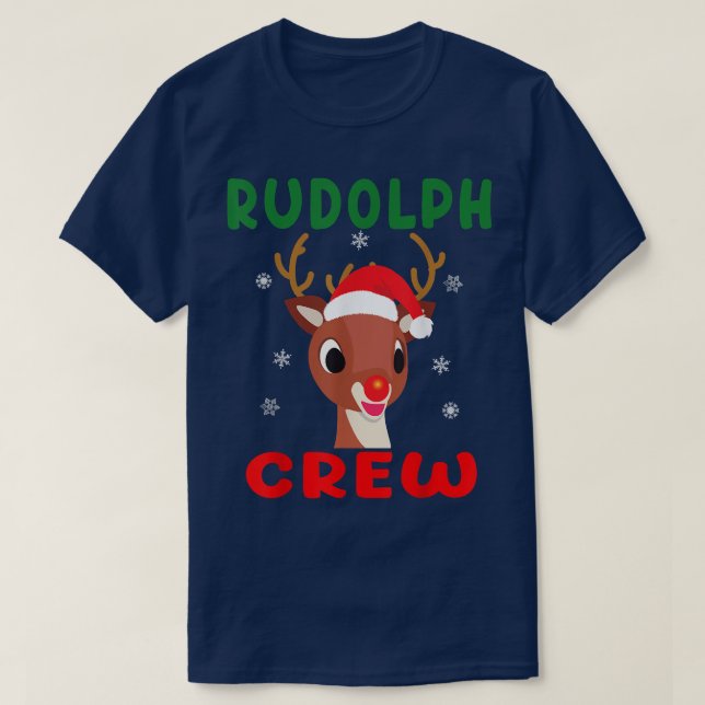 Christmas Rudolph Crew Family Matching Pajamas Xma T Shirt (Design framsida)