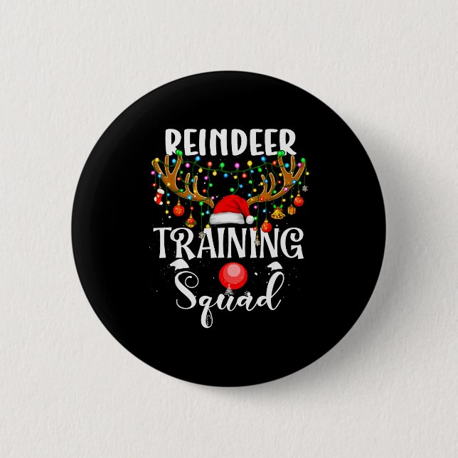 Christmas Running Reindeer Runner Training Squad T Knapp (Framsida)