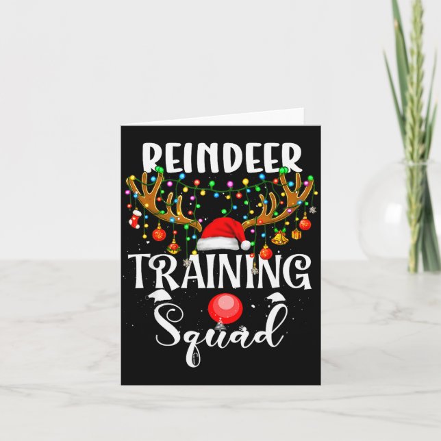 Christmas Running Reindeer Runner Training Squad T Kort (Framsida)