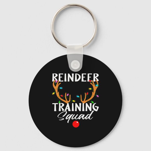 Christmas Running Reindeer Runner Training Squad T Nyckelring (Framsida)
