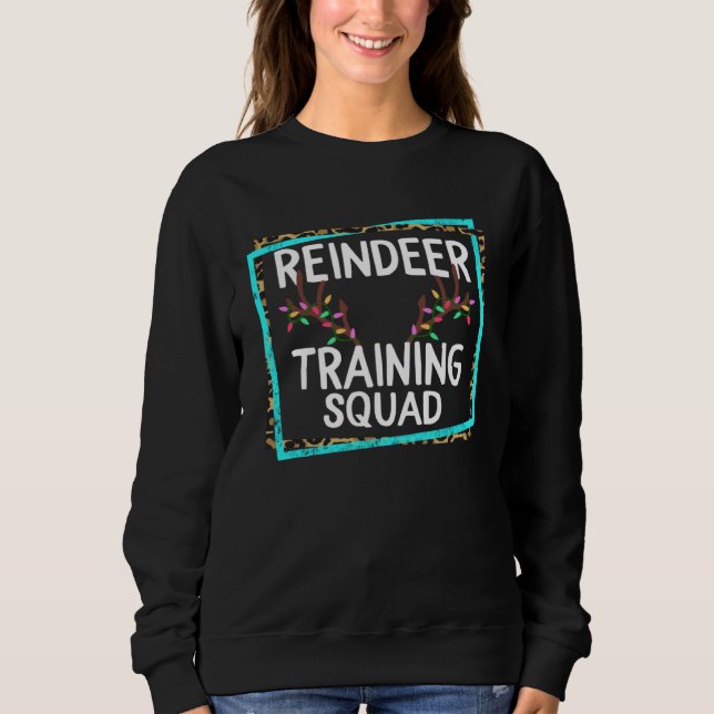 Christmas Running Reindeer Training Squad 5k Fun R T Shirt (Framsida)