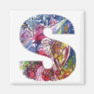 CHRISTMAS S BREV / SANTA PLAYP HARP MAGNET