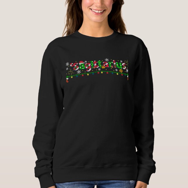 Christmas Sagittarius Zodiac Sign November Decembe T Shirt (Framsida)