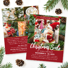 Christmas Sale Shopping Festive Deep Red Business Flygblad