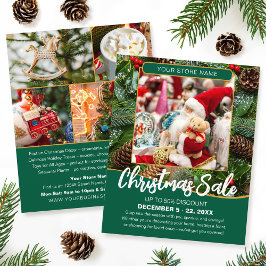 Christmas Sale Shopping Festive Green Business Flygblad