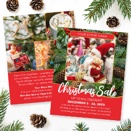 Christmas Sale Shopping Festive Red Business Flygblad