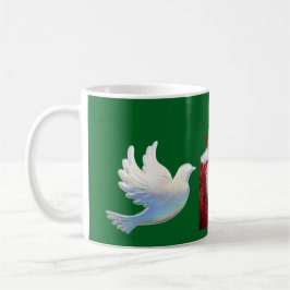 Christmas Santa and Doves Kaffemugg