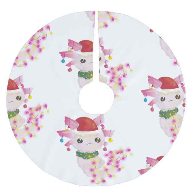 christmas Santa axolotl Julgransmatta Borstad Polyester (Framsidan)