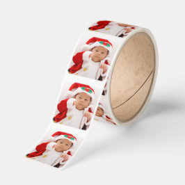 Christmas Santa Baby Custom Photo Square Roll Fyrkantigt Klistermärke