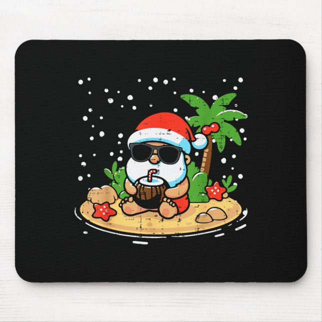 Christmas Santa Beach Xmas Trocal Hawaii Men Women Musmatta (Framsidan)