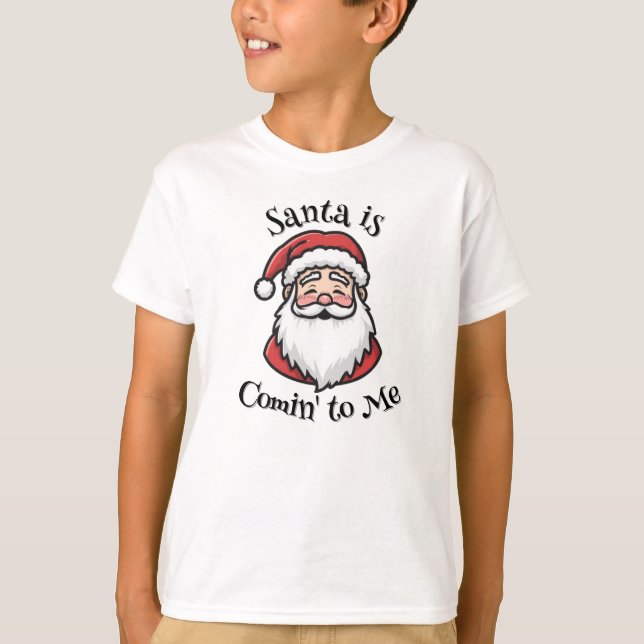 Christmas Santa Boy's T-Shirts (Framsida)