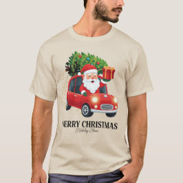 Christmas Santa Car Holiday Magic Design T Shirt