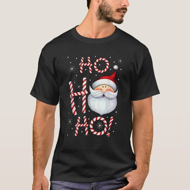 Christmas Santa Claus Candy Cane  by Christmas San T Shirt (Framsida)