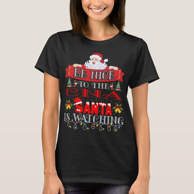 Christmas Santa Claus CNA Gift  T Shirt (Framsida)