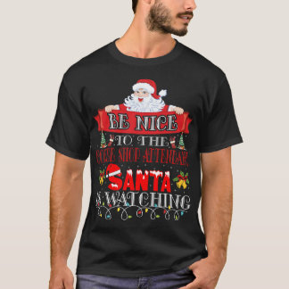 Christmas Santa Claus Coffee Shop Attendant Gift  T Shirt