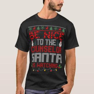 Christmas Santa Claus Counselor Gift T Shirt
