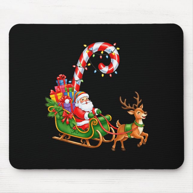 Christmas Santa Claus Riding Reindeer Lights Men W Musmatta (Framsidan)