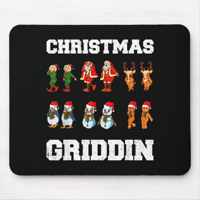 Christmas Santa Claus Snowman Reindeer Griddy Grid Musmatta (Framsidan)