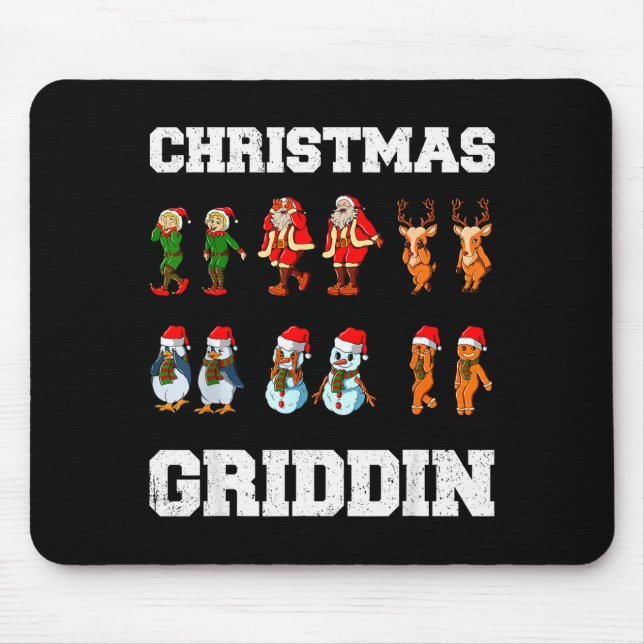 Christmas Santa Claus Snowman Reindeer Griddy Grid Musmatta (Framsidan)