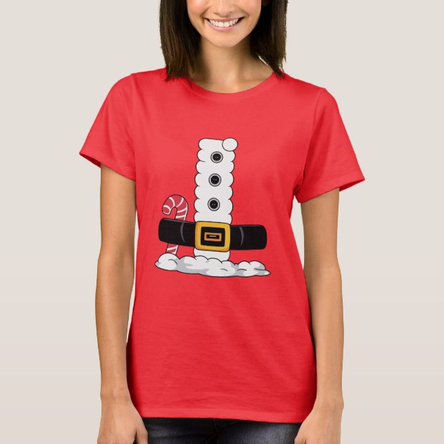 Christmas Santa Claus Suit Gift  T Shirt (Framsida)