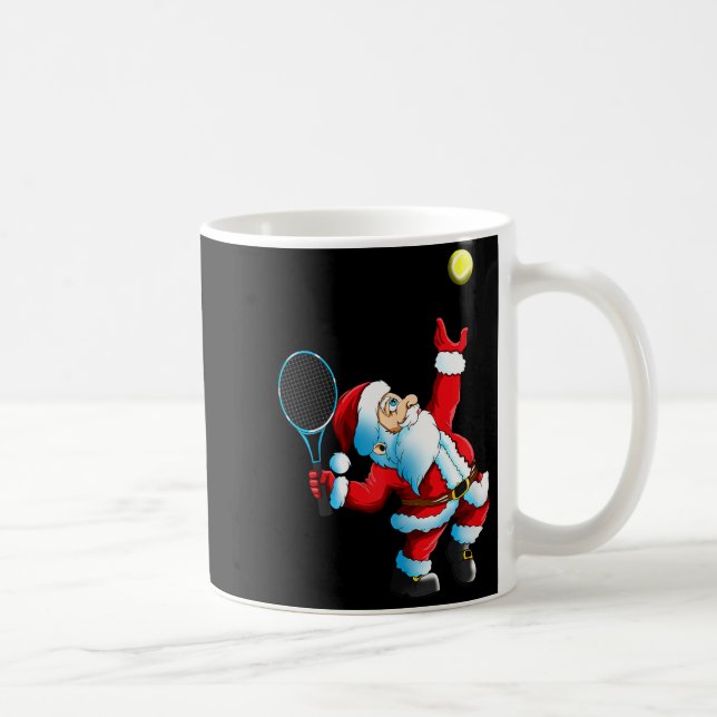 Christmas Santa Claus Tennis Game Tennis Racket  Kaffemugg (Höger)