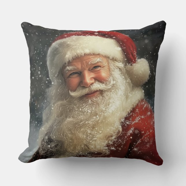Christmas Santa Claus Throw Pillow Kudde (Framsida)