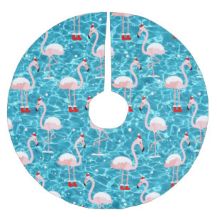 christmas Santa flamingo Julgransmatta Borstad Polyester