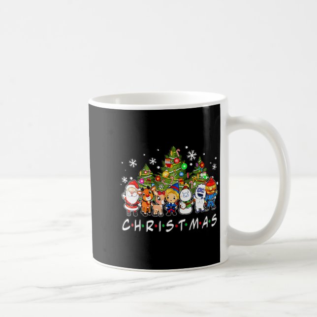 Christmas Santa Friends Rudolph Snowman Family Xma Kaffemugg (Höger)