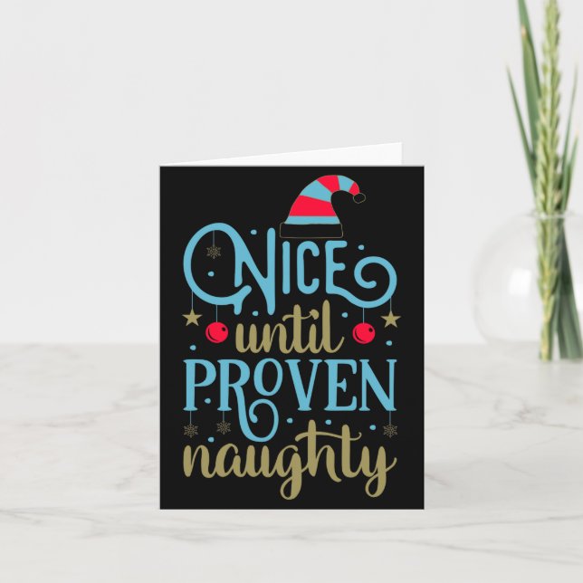 Christmas Santa Funny Saying Humor Tygraphy T Shir Kort (Framsida)