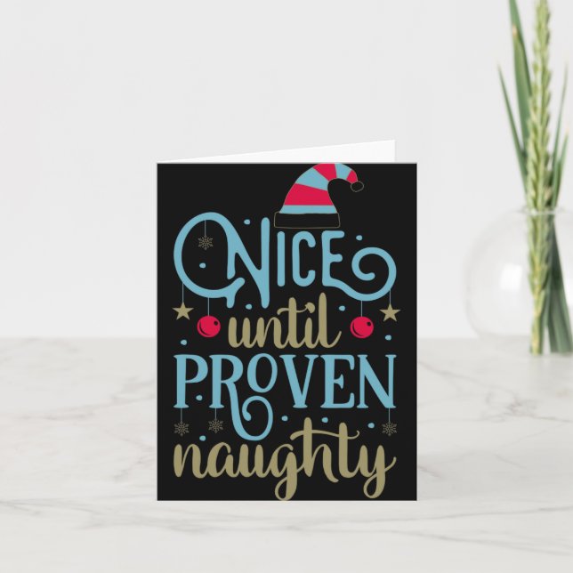 Christmas Santa Funny Saying Humor Tygraphy T Shir Kort (Framsida)