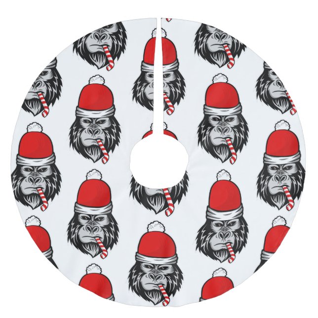 christmas Santa gorilla Julgransmatta Borstad Polyester (Framsidan)