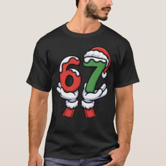 Christmas Santa Hand 67 6 7 T Shirt