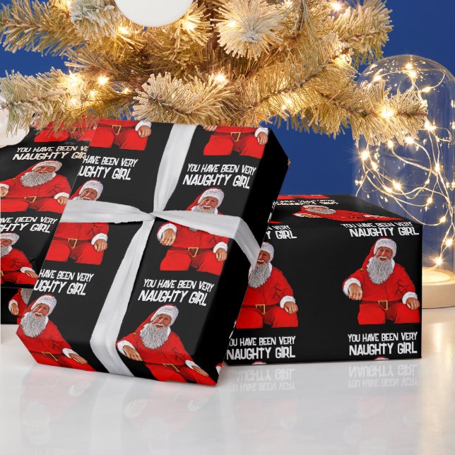 CHRISTMAS SANTA NAUGHTY GIRL WRAPPING PAPPER PRESENTPAPPER (Helgdagar)