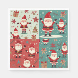 Christmas Santa Pattern Paper Napkins Pappersservett