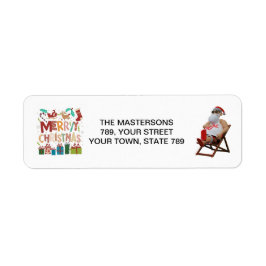 Christmas & Santa personalize Returadress Etikett