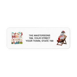 Christmas & Santa personalize Returadress Etikett