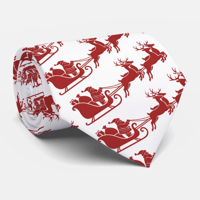 Christmas Santa Sleigh With Reindeer  Slips (Rullad)