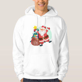 christmas Santa & träd Hoodie