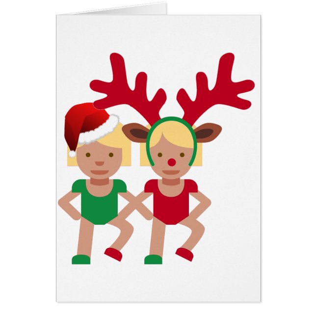 christmas Santa twillingars emoji Hälsningskort (Framsidan)
