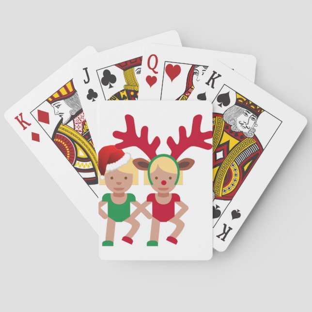 christmas Santa twillingars emoji Kortlek (Baksidan)