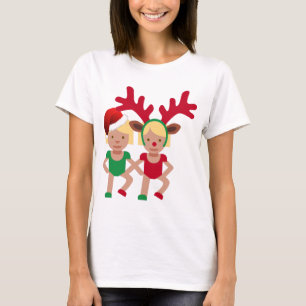 christmas Santa twillingars emoji T-shirt