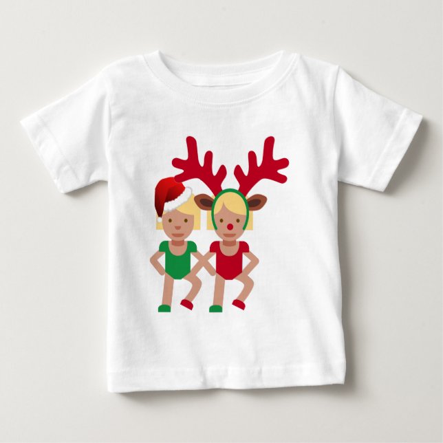 christmas Santa twillingars emoji Tee Shirt (Framsida)