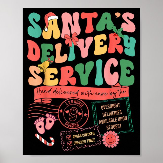 Christmas Santa's Delivery Service L&amp;d Labor D Poster (Framsidan)