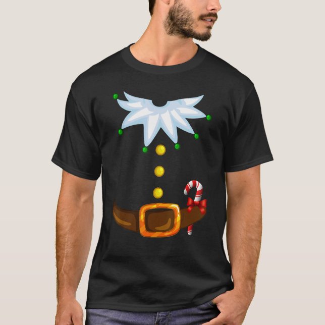 Christmas Santa's Elf Costume Family T Shirt (Framsida)