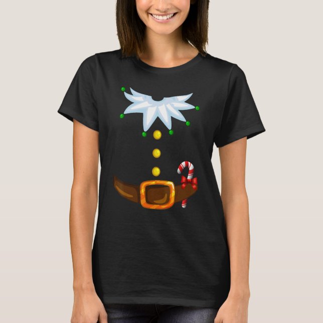 Christmas Santa's Elf Costume Family T Shirt (Framsida)