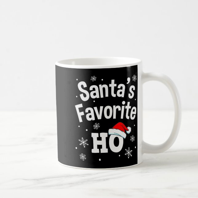 Christmas Santa's Favorite Ho Shirt, Adult Naughty Kaffemugg (Höger)